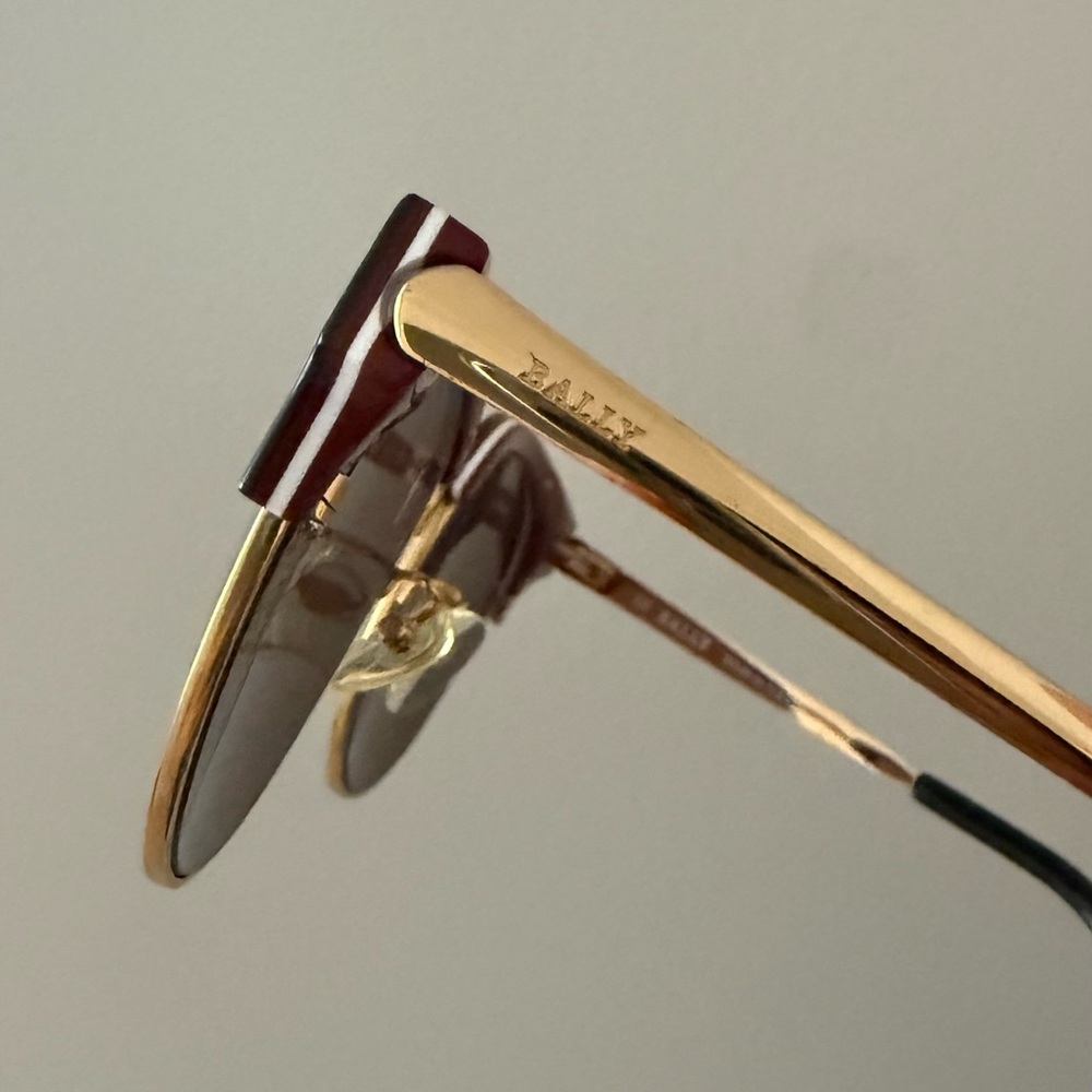 Bally Gold and Brown Sunglasses